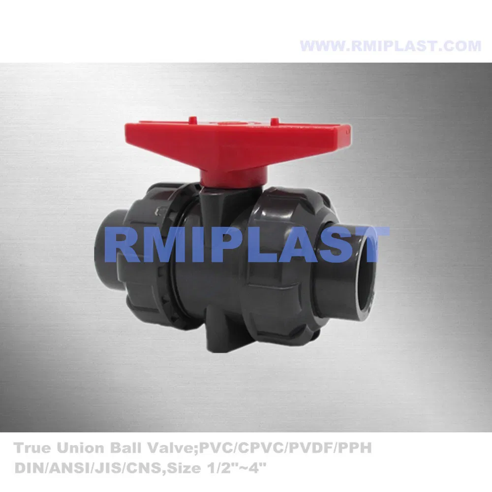 High Quality Industrial System Ball Valve of Threaded and Socket for PVC Plastic Tis Pressure Fittings