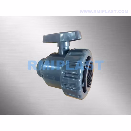 Single Union PVC Ball Valve of Female X Male UPVC Plastic Ball Valve Union Ball Valves Water Valve by JIS 10K ANSI Cl150 DIN Pn10 for Industrial